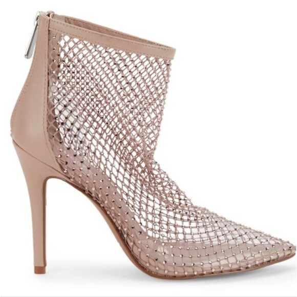 Charles by Charles David Nude Tan Sparkle Rhinestone Heel Afterhours Booties 8.5 - Picture 1 of 13